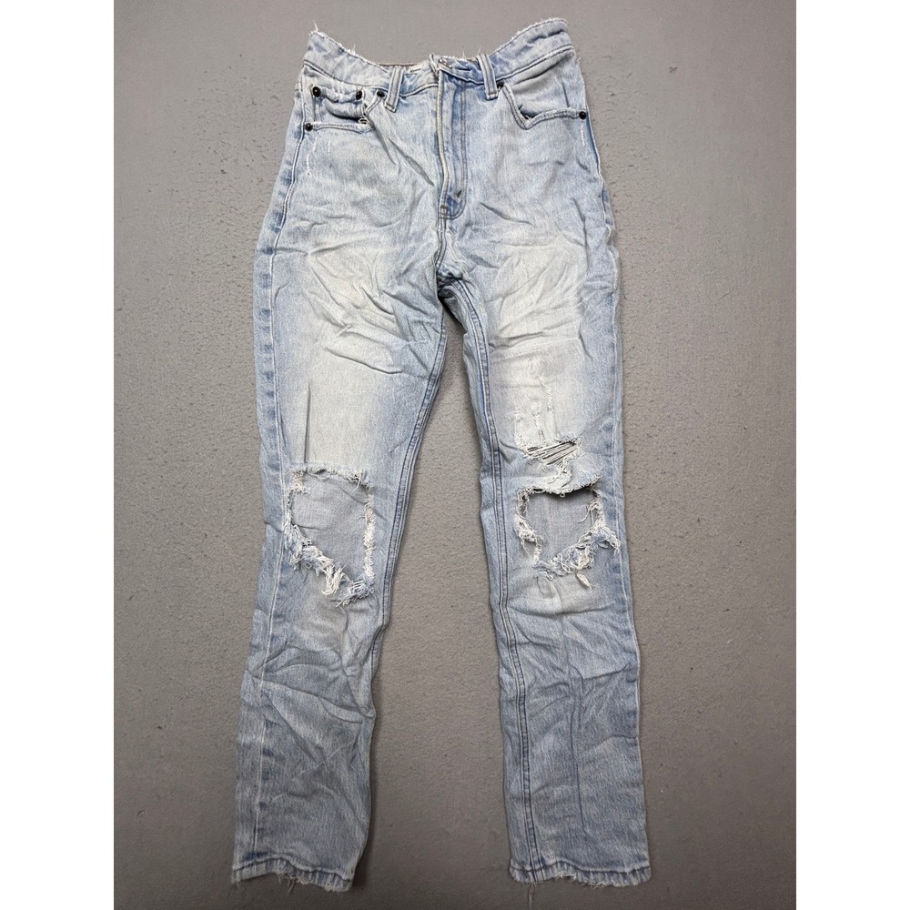 Abercrombie & Fitch The Mom High Rise Denim Light Wash W24 Size 00 Women